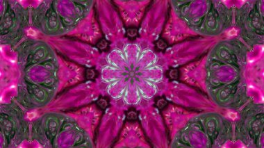 Soyut boya fırça mürekkep patlayabilir formanın düzgün kavramı simetrik desen süs dekoratif Kaleidoscope hareketi geometrik daire ve yıldız şekli