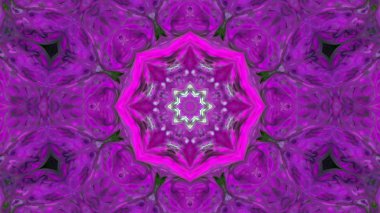 Soyut boya fırça mürekkep patlayabilir formanın düzgün kavramı simetrik desen süs dekoratif Kaleidoscope hareketi geometrik daire ve yıldız şekli