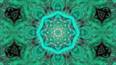 Soyut boya fırça mürekkep patlayabilir formanın düzgün kavramı simetrik desen süs dekoratif Kaleidoscope hareketi geometrik daire ve yıldız şekli