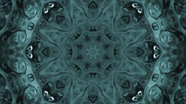 Soyut boya fırça mürekkep patlayabilir formanın düzgün kavramı simetrik desen süs dekoratif Kaleidoscope hareketi geometrik daire ve yıldız şekli