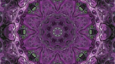 Soyut boya fırça mürekkep patlayabilir formanın düzgün kavramı simetrik desen süs dekoratif Kaleidoscope hareketi geometrik daire ve yıldız şekli