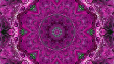 Soyut boya fırça mürekkep patlayabilir formanın düzgün kavramı simetrik desen süs dekoratif Kaleidoscope hareketi geometrik daire ve yıldız şekli