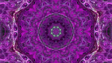 Soyut boya fırça mürekkep patlayabilir formanın düzgün kavramı simetrik desen süs dekoratif Kaleidoscope hareketi geometrik daire ve yıldız şekli