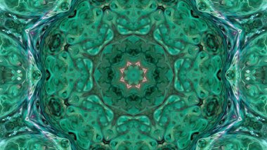 Soyut boya fırça mürekkep patlayabilir formanın düzgün kavramı simetrik desen süs dekoratif Kaleidoscope hareketi geometrik daire ve yıldız şekli