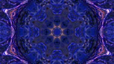 Soyut boya fırça mürekkep patlayabilir formanın düzgün kavramı simetrik desen süs dekoratif Kaleidoscope hareketi geometrik daire ve yıldız şekli