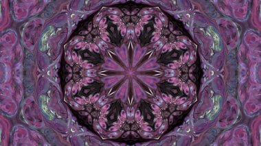 Soyut boya fırça mürekkep patlayabilir formanın düzgün kavramı simetrik desen süs dekoratif Kaleidoscope hareketi geometrik daire ve yıldız şekli