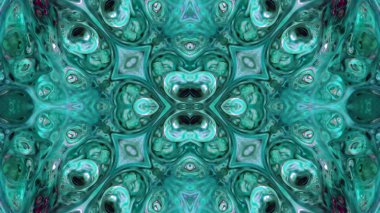 Soyut boya fırça mürekkep patlayabilir formanın düzgün kavramı simetrik desen süs dekoratif Kaleidoscope hareketi geometrik daire ve yıldız şekli