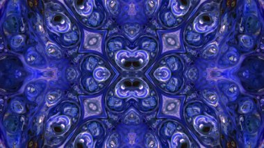 Soyut boya fırça mürekkep patlayabilir formanın düzgün kavramı simetrik desen süs dekoratif Kaleidoscope hareketi geometrik daire ve yıldız şekli