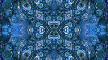 Soyut boya fırça mürekkep patlayabilir formanın düzgün kavramı simetrik desen süs dekoratif Kaleidoscope hareketi geometrik daire ve yıldız şekli