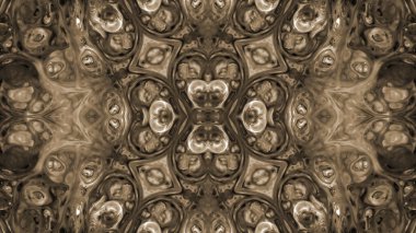 Soyut boya fırça mürekkep patlayabilir formanın düzgün kavramı simetrik desen süs dekoratif Kaleidoscope hareketi geometrik daire ve yıldız şekli