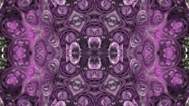 Soyut boya fırça mürekkep patlayabilir formanın düzgün kavramı simetrik desen süs dekoratif Kaleidoscope hareketi geometrik daire ve yıldız şekli