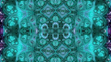 Soyut boya fırça mürekkep patlayabilir formanın düzgün kavramı simetrik desen süs dekoratif Kaleidoscope hareketi geometrik daire ve yıldız şekli