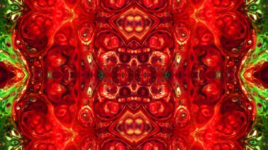 Soyut boya fırça mürekkep patlayabilir formanın düzgün kavramı simetrik desen süs dekoratif Kaleidoscope hareketi geometrik daire ve yıldız şekli