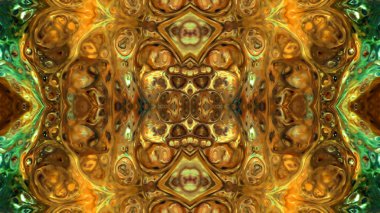 Soyut boya fırça mürekkep patlayabilir formanın düzgün kavramı simetrik desen süs dekoratif Kaleidoscope hareketi geometrik daire ve yıldız şekli