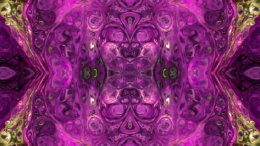 Soyut boya fırça mürekkep patlayabilir formanın düzgün kavramı simetrik desen süs dekoratif Kaleidoscope hareketi geometrik daire ve yıldız şekli