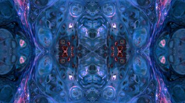 Soyut boya fırça mürekkep patlayabilir formanın düzgün kavramı simetrik desen süs dekoratif Kaleidoscope hareketi geometrik daire ve yıldız şekli