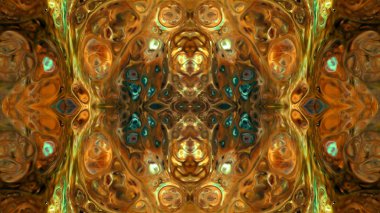 Soyut boya fırça mürekkep patlayabilir formanın düzgün kavramı simetrik desen süs dekoratif Kaleidoscope hareketi geometrik daire ve yıldız şekli