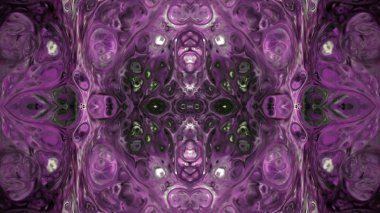 Soyut boya fırça mürekkep patlayabilir formanın düzgün kavramı simetrik desen süs dekoratif Kaleidoscope hareketi geometrik daire ve yıldız şekli