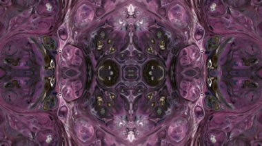 Soyut boya fırça mürekkep patlayabilir formanın düzgün kavramı simetrik desen süs dekoratif Kaleidoscope hareketi geometrik daire ve yıldız şekli