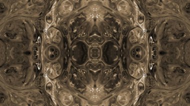 Soyut boya fırça mürekkep patlayabilir formanın düzgün kavramı simetrik desen süs dekoratif Kaleidoscope hareketi geometrik daire ve yıldız şekli