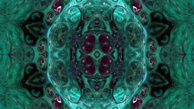 Soyut boya fırça mürekkep patlayabilir formanın düzgün kavramı simetrik desen süs dekoratif Kaleidoscope hareketi geometrik daire ve yıldız şekli