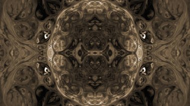 Soyut boya fırça mürekkep patlayabilir formanın düzgün kavramı simetrik desen süs dekoratif Kaleidoscope hareketi geometrik daire ve yıldız şekli