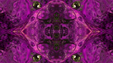 Soyut boya fırça mürekkep patlayabilir formanın düzgün kavramı simetrik desen süs dekoratif Kaleidoscope hareketi geometrik daire ve yıldız şekli