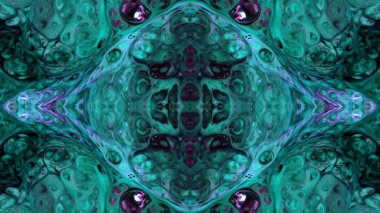 Soyut boya fırça mürekkep patlayabilir formanın düzgün kavramı simetrik desen süs dekoratif Kaleidoscope hareketi geometrik daire ve yıldız şekli