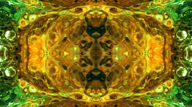 Soyut boya fırça mürekkep patlayabilir formanın düzgün kavramı simetrik desen süs dekoratif Kaleidoscope hareketi geometrik daire ve yıldız şekli