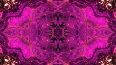 Soyut boya fırça mürekkep patlayabilir formanın düzgün kavramı simetrik desen süs dekoratif Kaleidoscope hareketi geometrik daire ve yıldız şekli