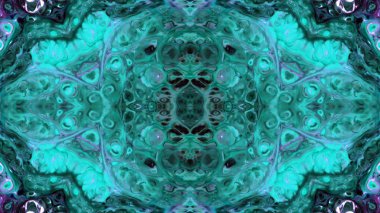 Soyut boya fırça mürekkep patlayabilir formanın düzgün kavramı simetrik desen süs dekoratif Kaleidoscope hareketi geometrik daire ve yıldız şekli