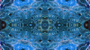 Soyut boya fırça mürekkep patlayabilir formanın düzgün kavramı simetrik desen süs dekoratif Kaleidoscope hareketi geometrik daire ve yıldız şekli