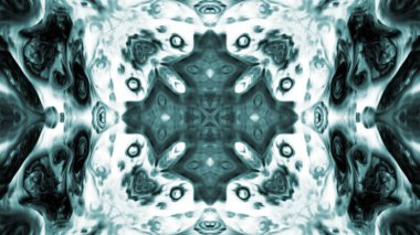 Soyut boya fırça mürekkep patlayabilir formanın düzgün kavramı simetrik desen süs dekoratif Kaleidoscope hareketi geometrik daire ve yıldız şekli