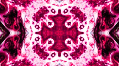 Soyut boya fırça mürekkep patlayabilir formanın düzgün kavramı simetrik desen süs dekoratif Kaleidoscope hareketi geometrik daire ve yıldız şekli