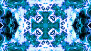 Soyut boya fırça mürekkep patlayabilir formanın düzgün kavramı simetrik desen süs dekoratif Kaleidoscope hareketi geometrik daire ve yıldız şekli