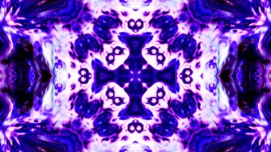 Soyut boya fırça mürekkep patlayabilir formanın düzgün kavramı simetrik desen süs dekoratif Kaleidoscope hareketi geometrik daire ve yıldız şekli