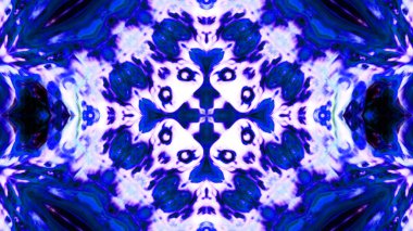 Soyut boya fırça mürekkep patlayabilir formanın düzgün kavramı simetrik desen süs dekoratif Kaleidoscope hareketi geometrik daire ve yıldız şekli