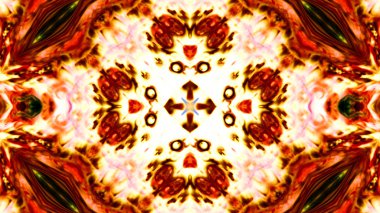 Soyut boya fırça mürekkep patlayabilir formanın düzgün kavramı simetrik desen süs dekoratif Kaleidoscope hareketi geometrik daire ve yıldız şekli