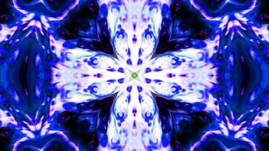 Soyut boya fırça mürekkep patlayabilir formanın düzgün kavramı simetrik desen süs dekoratif Kaleidoscope hareketi geometrik daire ve yıldız şekli