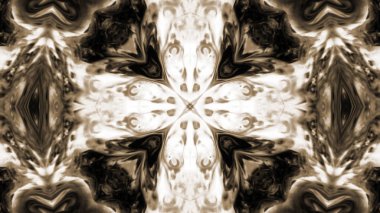 Soyut boya fırça mürekkep patlayabilir formanın düzgün kavramı simetrik desen süs dekoratif Kaleidoscope hareketi geometrik daire ve yıldız şekli