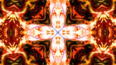 Soyut boya fırça mürekkep patlayabilir formanın düzgün kavramı simetrik desen süs dekoratif Kaleidoscope hareketi geometrik daire ve yıldız şekli