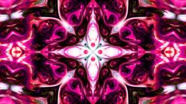 Soyut boya fırça mürekkep patlayabilir formanın düzgün kavramı simetrik desen süs dekoratif Kaleidoscope hareketi geometrik daire ve yıldız şekli