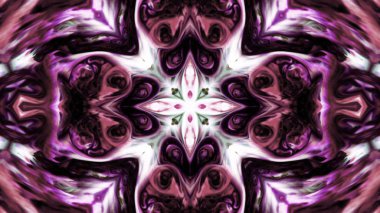 Soyut boya fırça mürekkep patlayabilir formanın düzgün kavramı simetrik desen süs dekoratif Kaleidoscope hareketi geometrik daire ve yıldız şekli