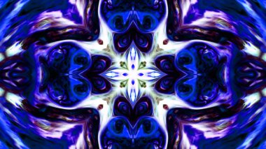 Soyut boya fırça mürekkep patlayabilir formanın düzgün kavramı simetrik desen süs dekoratif Kaleidoscope hareketi geometrik daire ve yıldız şekli