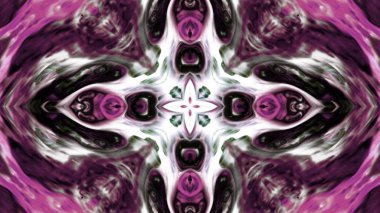 Soyut boya fırça mürekkep patlayabilir formanın düzgün kavramı simetrik desen süs dekoratif Kaleidoscope hareketi geometrik daire ve yıldız şekli