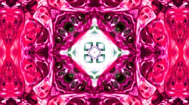 Soyut boya fırça mürekkep patlayabilir formanın düzgün kavramı simetrik desen süs dekoratif Kaleidoscope hareketi geometrik daire ve yıldız şekli