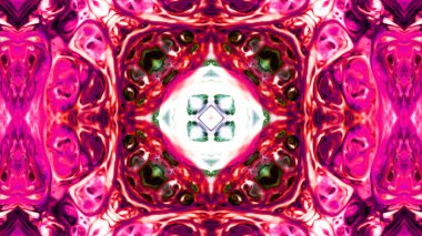 Soyut boya fırça mürekkep patlayabilir formanın düzgün kavramı simetrik desen süs dekoratif Kaleidoscope hareketi geometrik daire ve yıldız şekli