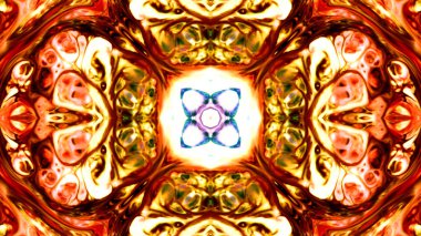 Soyut boya fırça mürekkep patlayabilir formanın düzgün kavramı simetrik desen süs dekoratif Kaleidoscope hareketi geometrik daire ve yıldız şekli