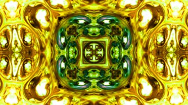 Soyut boya fırça mürekkep patlayabilir formanın düzgün kavramı simetrik desen süs dekoratif Kaleidoscope hareketi geometrik daire ve yıldız şekli