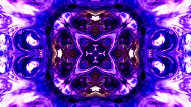 Soyut boya fırça mürekkep patlayabilir formanın düzgün kavramı simetrik desen süs dekoratif Kaleidoscope hareketi geometrik daire ve yıldız şekli